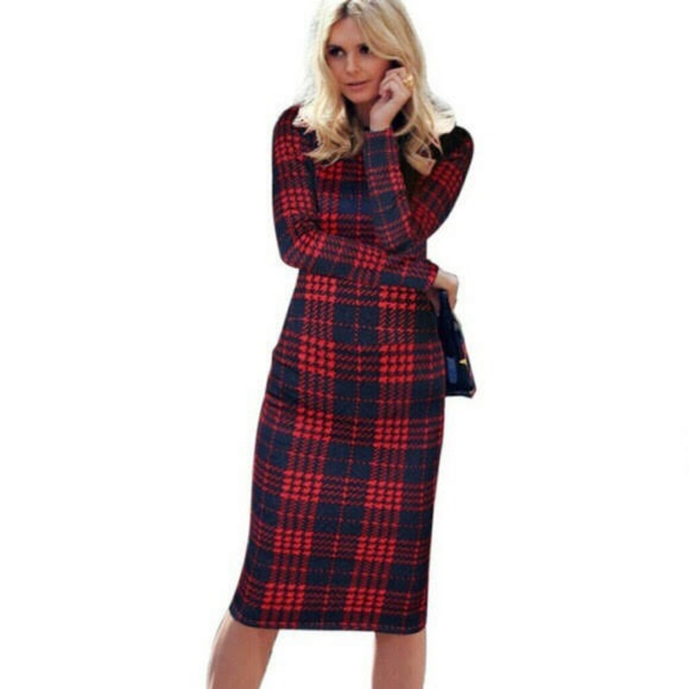 Long sleeve ridge box dress